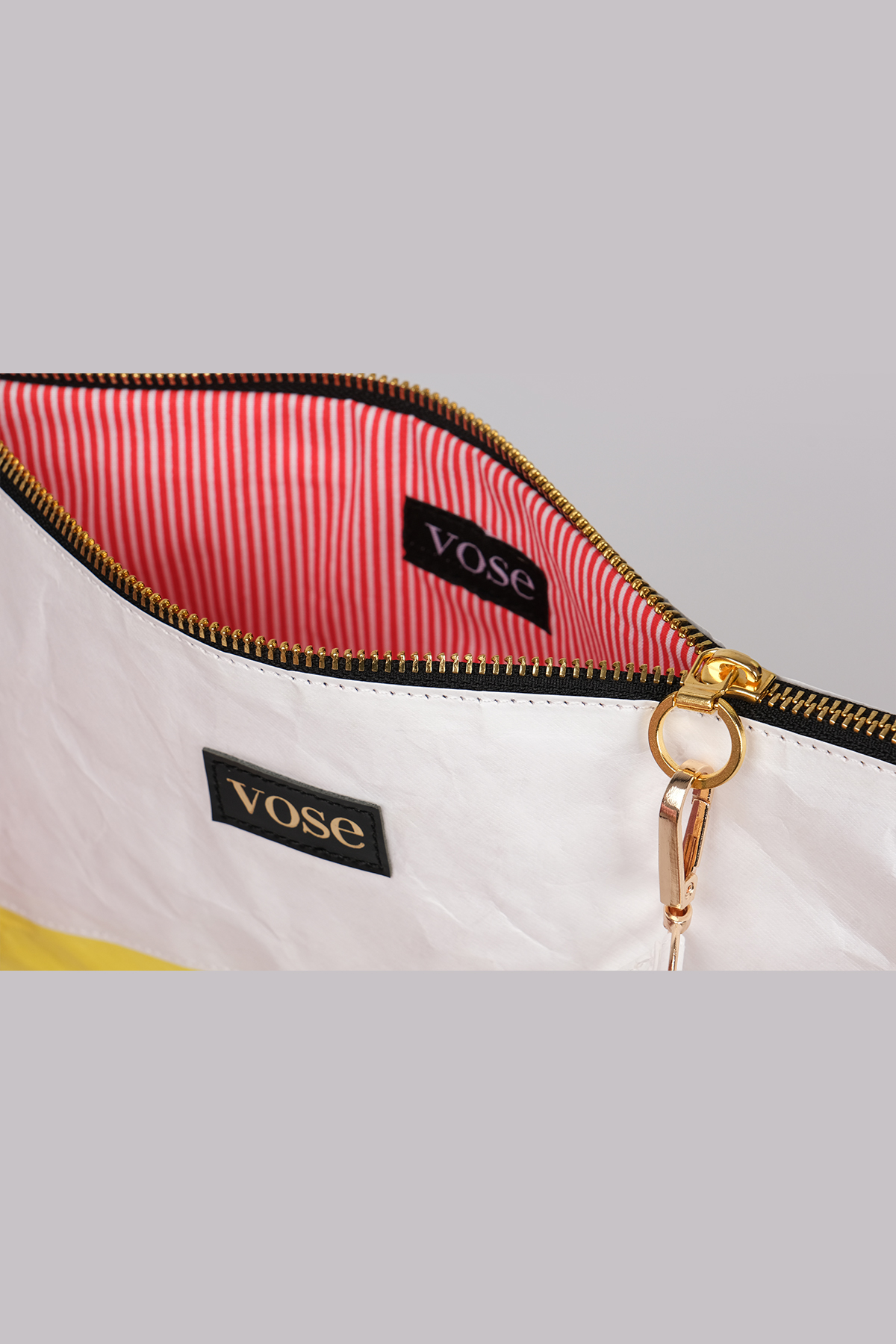 Çevre Dostu ve Dayanıklı Clutch Çanta | Beyaz – Sarı